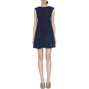 Rebecca Taylor Stacy Pique Mini Dress, size 2, Navy